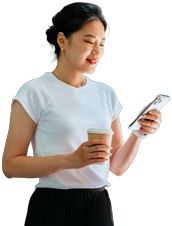 woman with phone