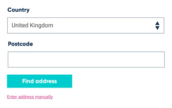 Postcode Area Identifier Postcode lookup UX