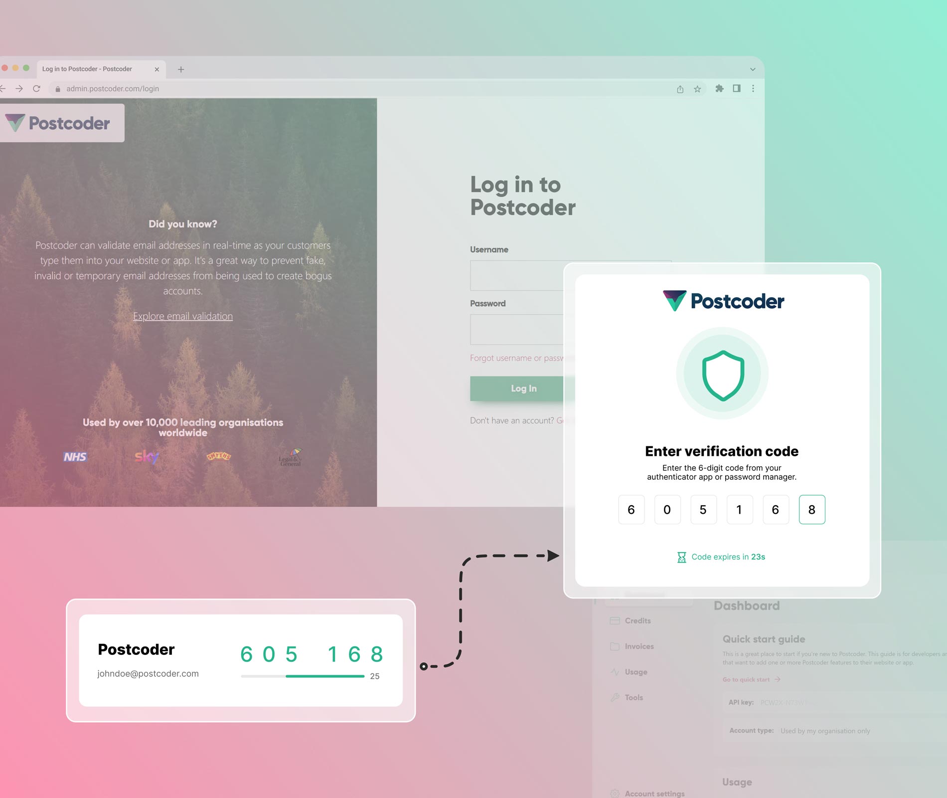 Postcoder admin area gets 2FA security
